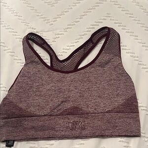 PINK Victoria's Secret Maroon Sports Bra